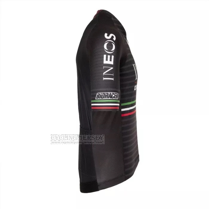 2022 Cycling Jersey Ineos Grenadiers Black Gray Short Sleeve and Bib Short